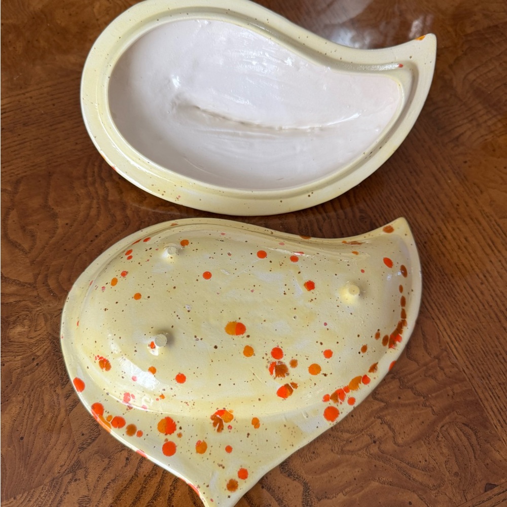 Splatterware Ceramic Dish with Lid - Picture 10 of 11
